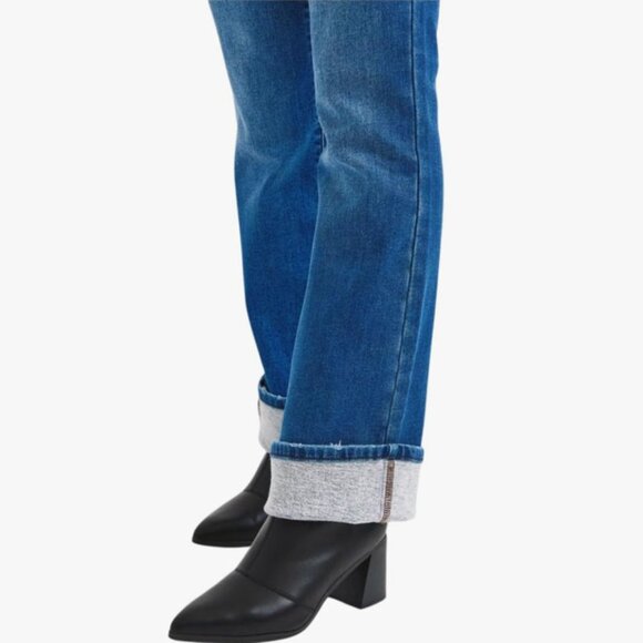 Judy Blue Mid Rise Bootcut Jeans with Thermal Lining - Picture 1 of 5
